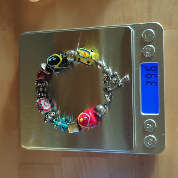 Silpada 925 Sterling Silver Multicolor Lampwork Bracelet 6" - Picture 11 of 13